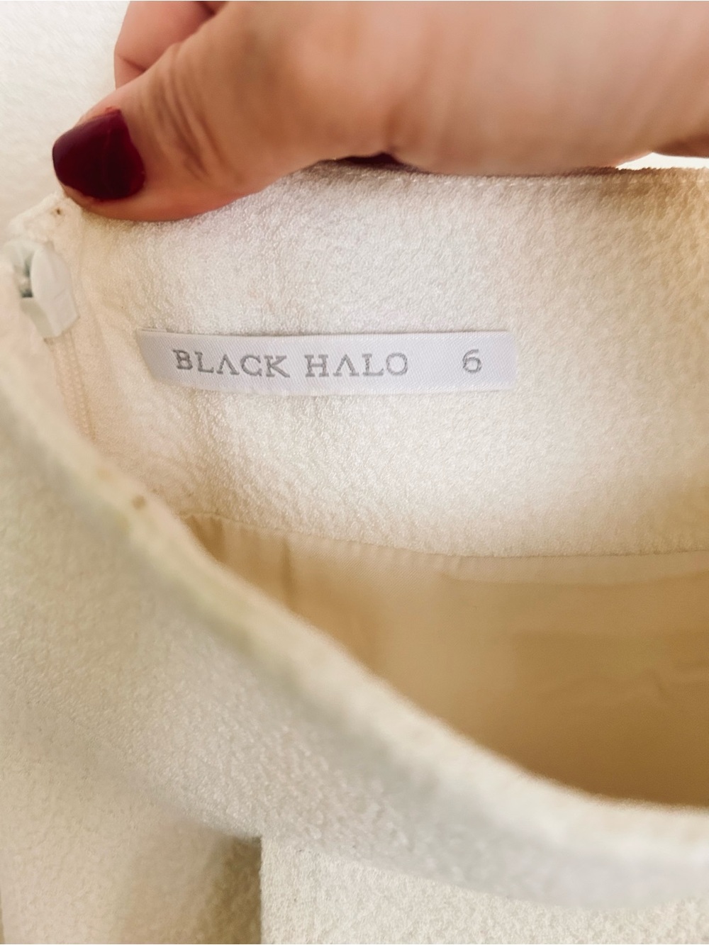 Black Halo Cream Textured A-Line Skirt - Picture 10 of 10